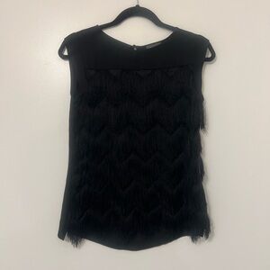 The Limited Black Fringe Sleeveless Camisole